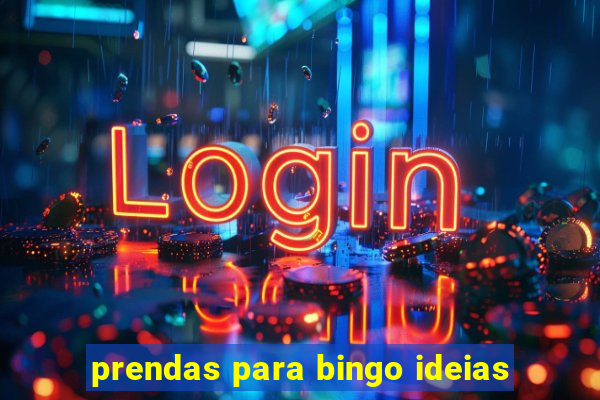 prendas para bingo ideias